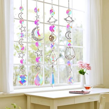 Iridescent Crystal Suncatcher Wind Chime