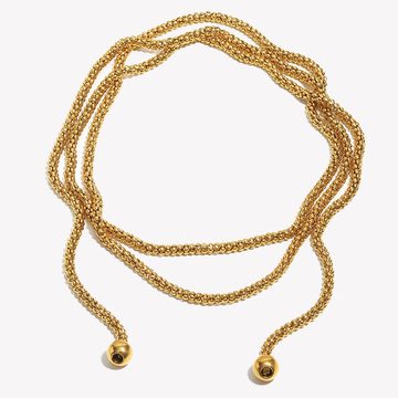 Long Lariat Rope Chain Necklace