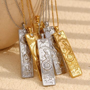 Zodiac Constellation Pendant Necklace
